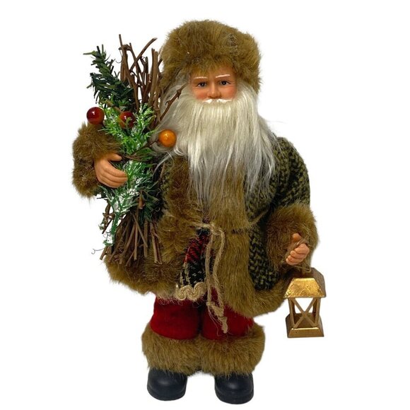 Rustic Santa Claus Christmas Holiday Decor Figurine 9" Ornament - Picture 1 of 10